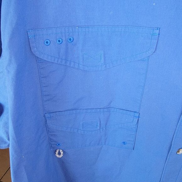 Columbia PFG Bonehead Marlin Embroidered Button Down Shirt Size XXL - Picture 3 of 7